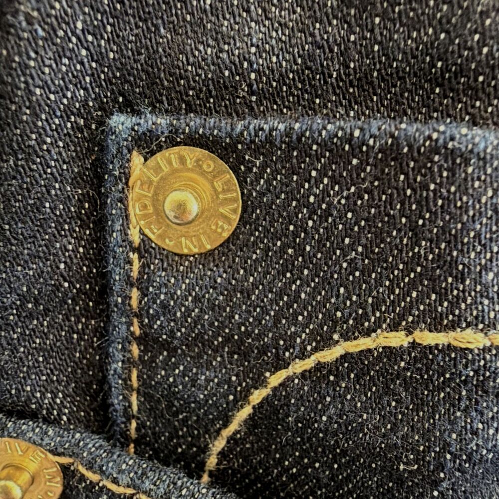 Fidelity Denim Womens 30x31 Houston Viper Dark Wash Stretch Jeans USA Artisan EU - Picture 5 of 16